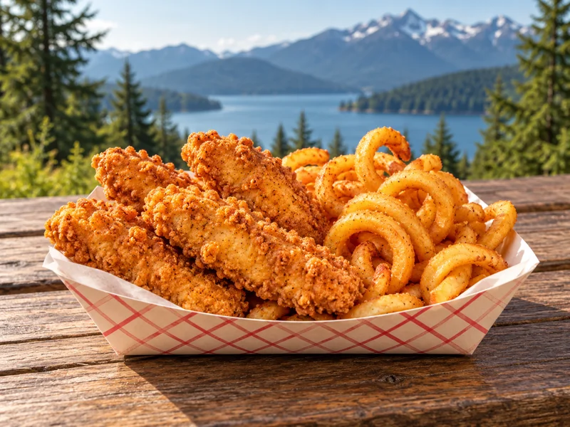 Illustrative image of Chicken Strips & Curly Fries